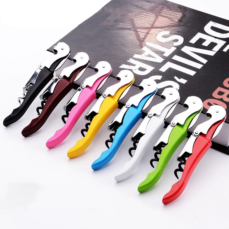 Cheap High Quality Colorful Carbon Steel Wine Bottle Opener Corkscrew