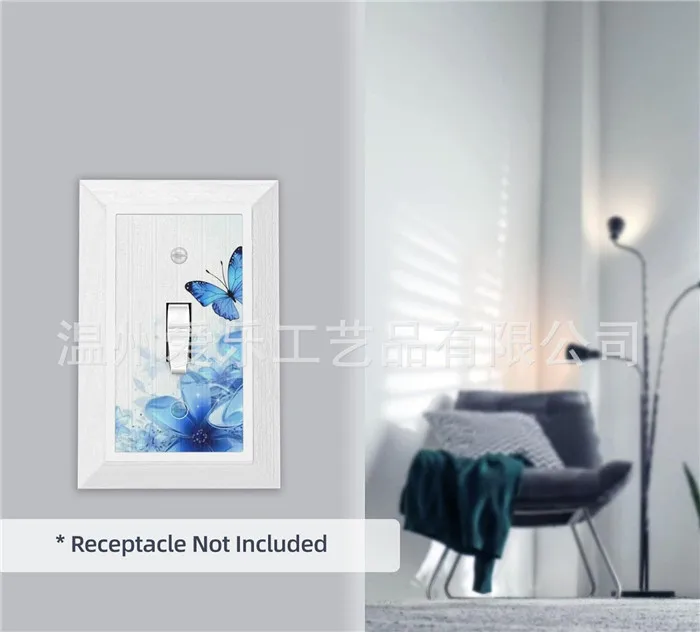 Single 1 2 3 Gang Outlet disjunctor on-off Outlet Printed Design Wall Plate Panel Toggle US Standard Socket Switch Accessories