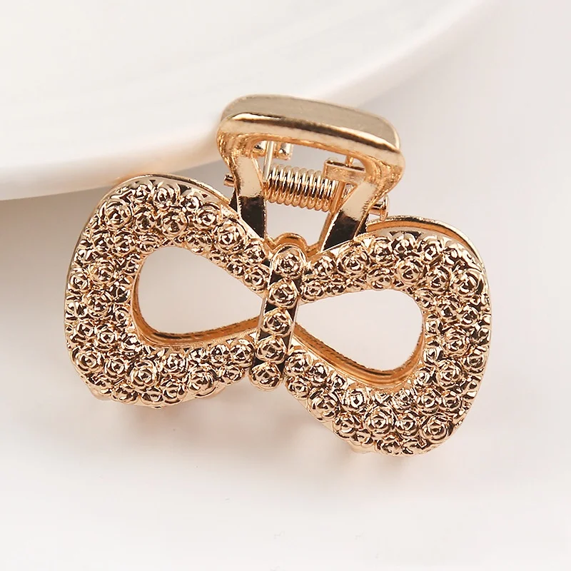 Fashion 5cm Small Metal Hair Claw Alloy Jaw Claw Clips Non Slip Hair Clamps For Women Girls Hair Barrette