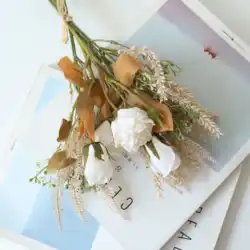 Realistic Faux Dried Rose Bouquet Decorative Flower Artificial_Flower_Manufacturers  With Great Price