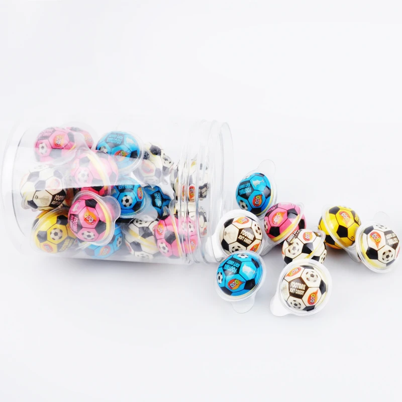 wholesale custom OEM bulk 4D gummy Realistic shape sweet snacks halal kids Multiple colors Football popping gummy eyeballs candy