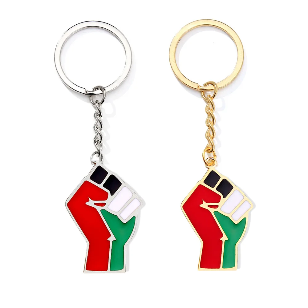 customization factory Direct Palestine Israel Map Flag Key chain Pendant Decorative Metal Pendant Accessories For Men And Women