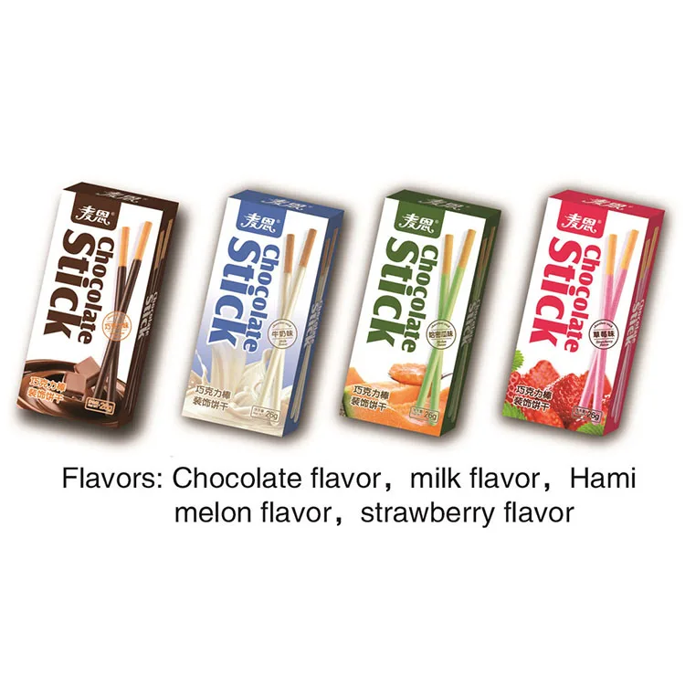 Best selling  Biscuit Stick Coated with Chocolate  flavors of stick-coated biscuits are newly launched 26g