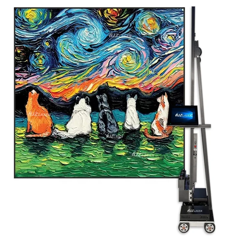 HJZ  Large-format Vertical Wall Painting Machine Outdoor And Indoor Printer For Wall HD Precision 3D TV Background Wall Printer
