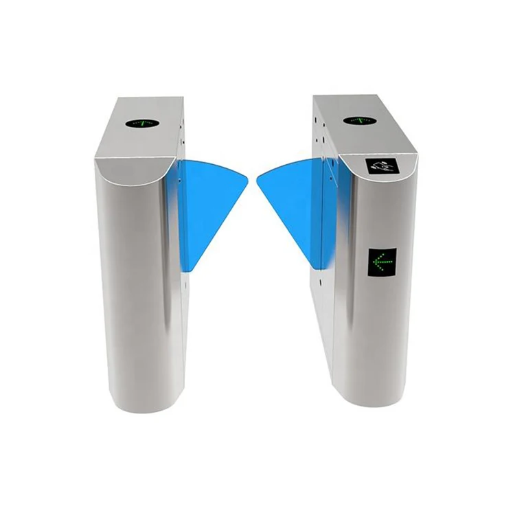 High Security RFID Access Control Flap Turnstile Barrier Gate For Gym And Park