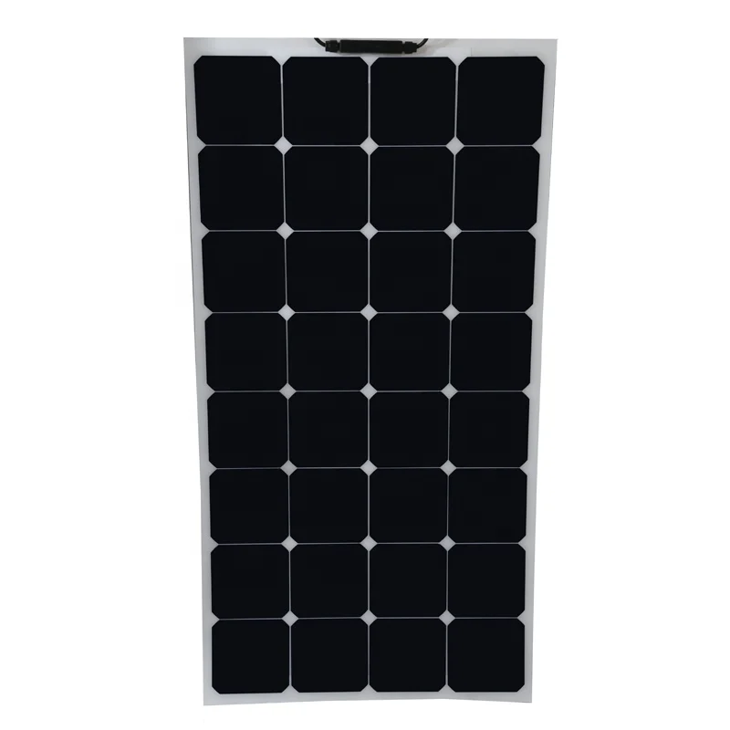 sun power 120W 18v ETFE high efficiency solar panel mono semi flexible black ETFE solar panel on roof