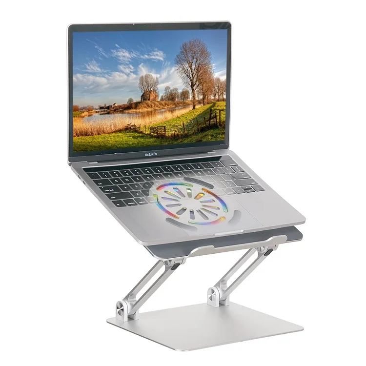 Новинка 2022, алюминиевая складная подставка для ноутбука с регулируемым охлаждающим вентилятором