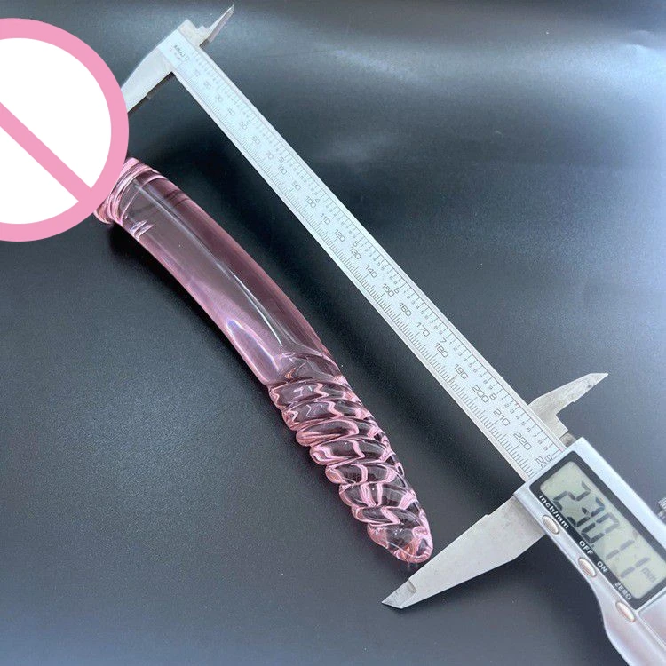 Pyrex Glass Dildo Artificial Penis with Crystal Anal Butt Plug G Spot Masturbation Adult Sex Toys for Women