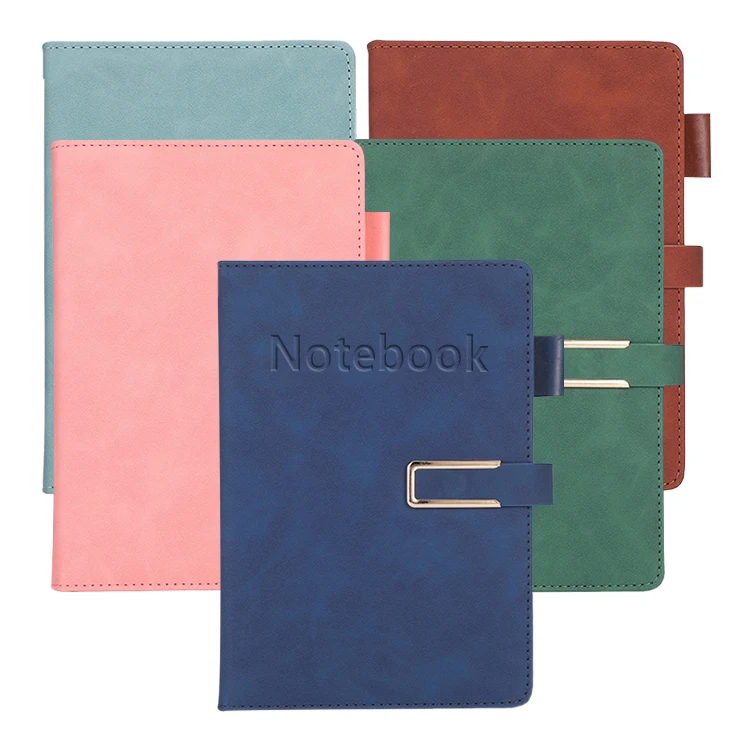 2024 A5 Promotional Custom Logo Personalized Notepad Journal Hardcover PU Leather Notebook
