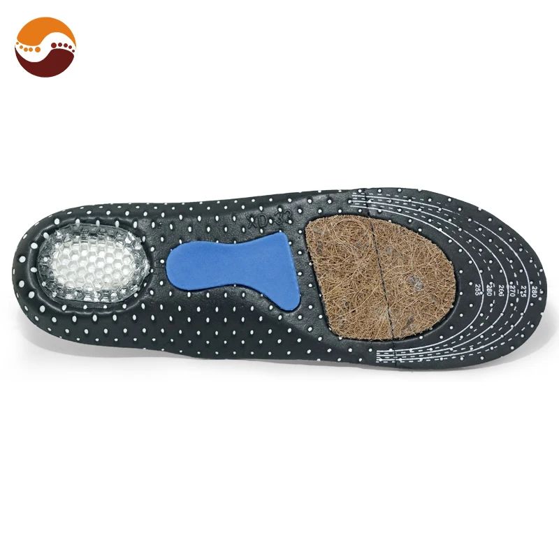Wholesale High Elastic EVA Silicone Coconut Silk Insoles Breathable Shock Absorption Honeycomb Insoles Sports Insoles