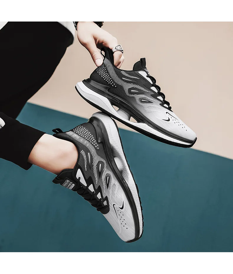 New fashion custom logo breathable casual shoes for men  sneaker walking running shoes