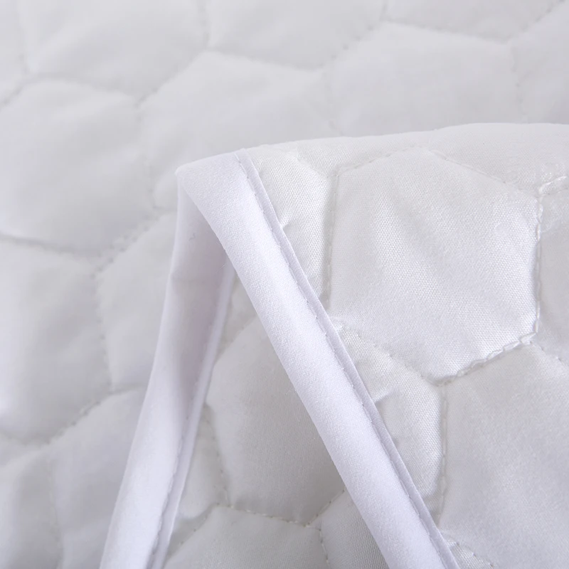 100% Polyester Fabric Waterproof Mattress Protector With Around Elastic