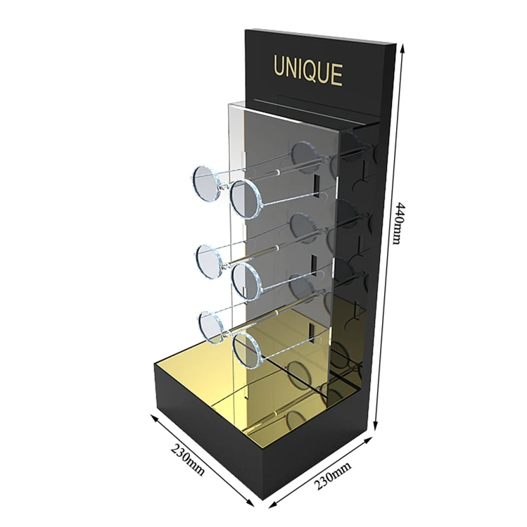 MYDARB custom Multi-layer acrylic glasses display rack and display cabinet for shopping mall display
