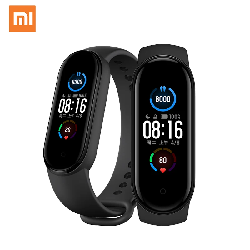  Глобальный оригинальный xioami mi band 5 reloj защита экрана умные часы