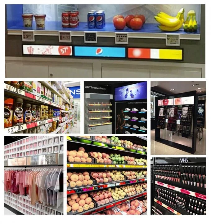 Tvision Customized wide stretched bar lcd display touch screen panel sign android display banner/bar display/bar screen