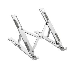 Portable flexible foldable abs notebook laptop stand adjustable heigh folding laptop stand creative abs of plastic