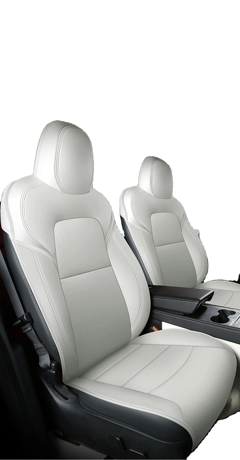 Sports Style  PU Leather Car Seat Covers Full Set Protector for Tesla Model3