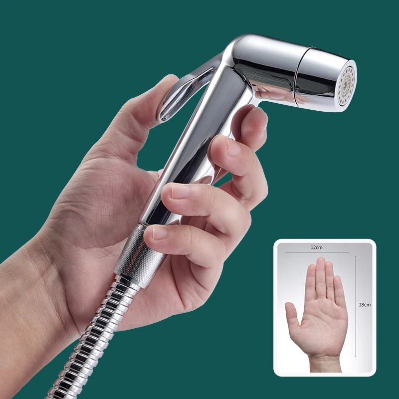 GEE-N Silver Modern ABS Spray Gun Bidet Sprayer Wall Mounted Personal Hygiene Muslim Shattaf