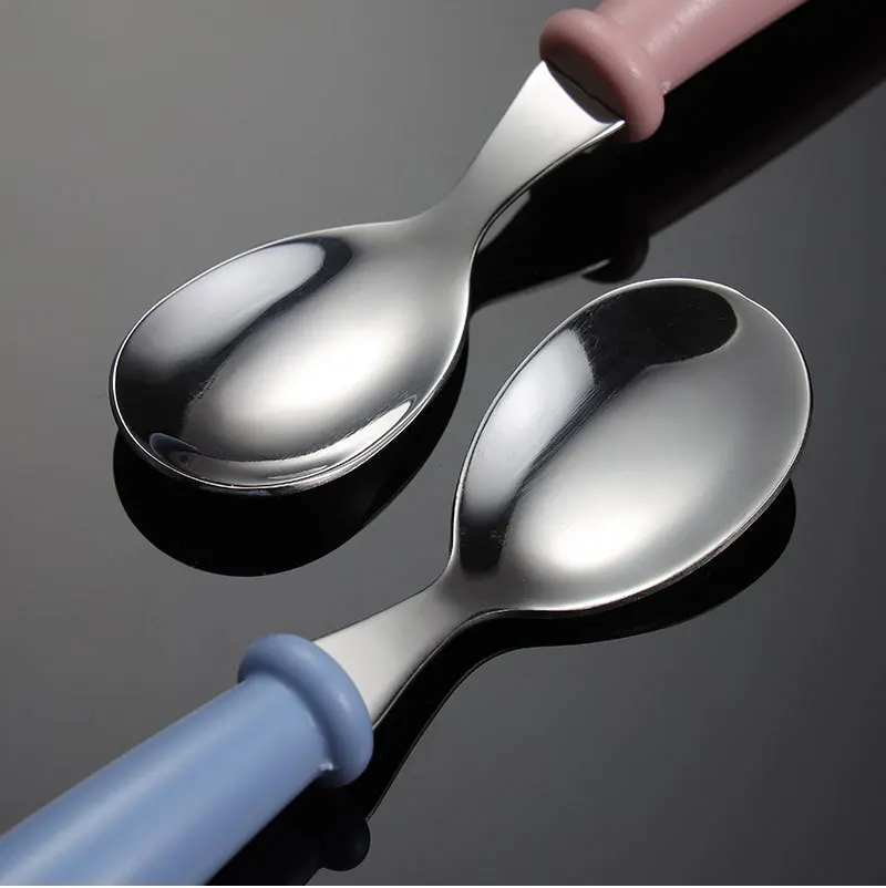 BPA free Children cutlery set utensils food grade 304 stainless steel tableware kids fork and spoon with portable case