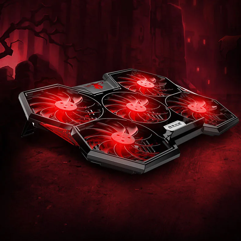  1400 RPM 5 Fans Cooler Laptop Gamer Cooling Pad Gaming Fan Hot Selling Air-cooled Ice COOREL 1400±10%RPM