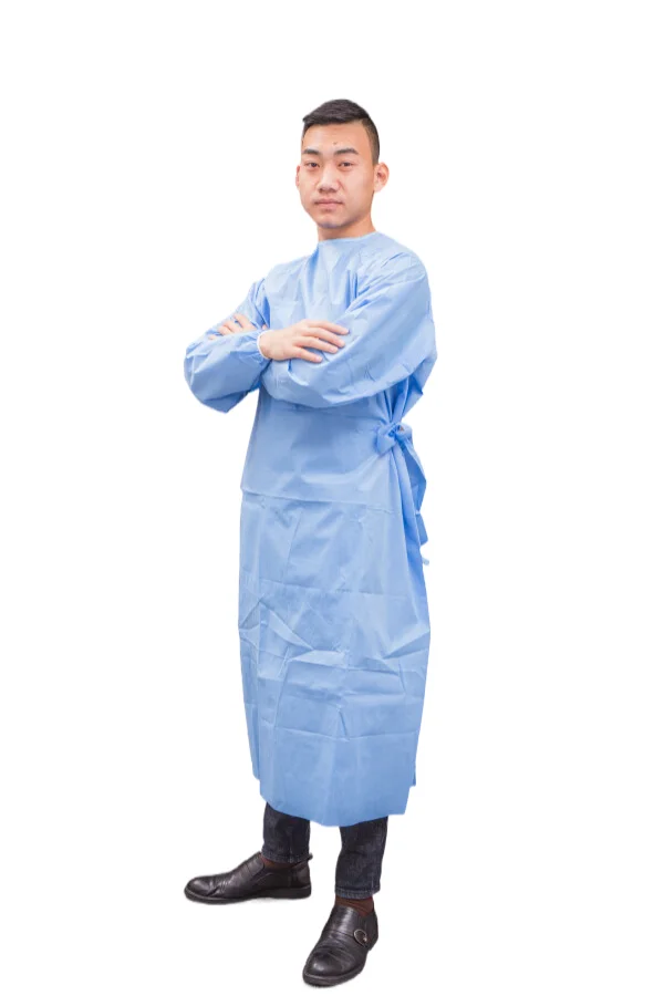 Disposable Isolation Clothes Sterilized Non Woven Consumable Hospital Medical Protection Surgical Gown