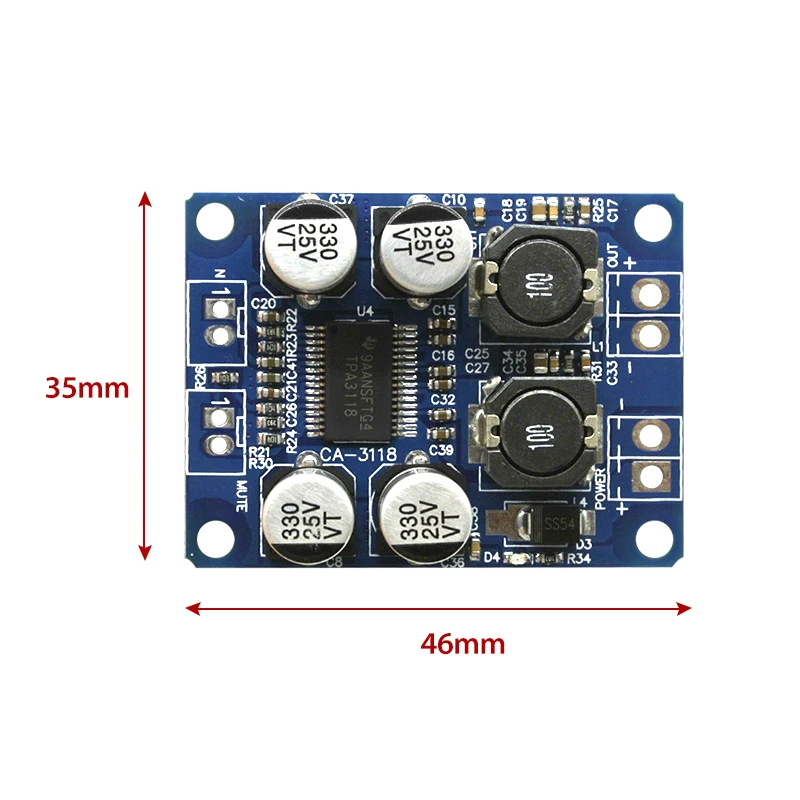 Tpa3118 Плата усилителя Tpa3118 горячая Распродажа 1X60W 8-24V TPA3118 PBTL моно Класс D цифровая мощность TPA3118 усилитель аудио Плата