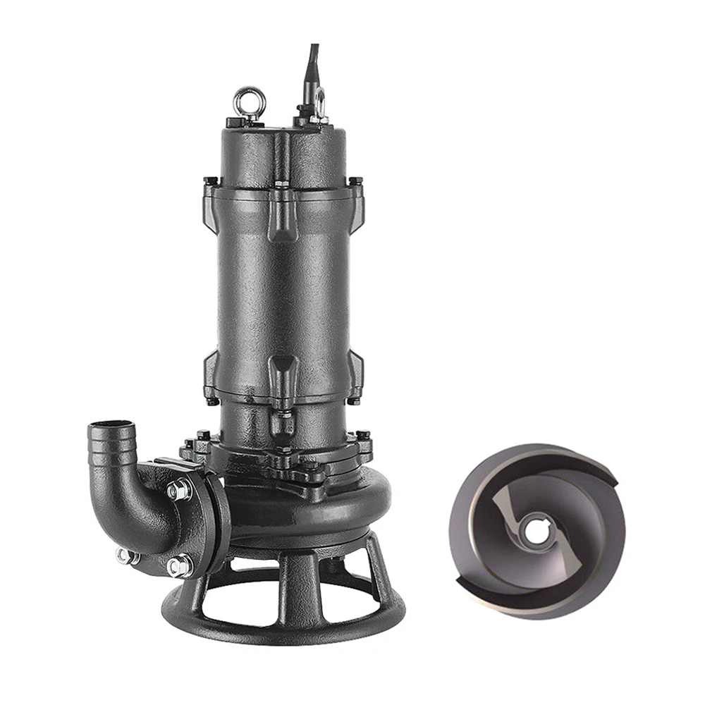 2 hp cutting impeller dirty water sewage submersible effluent pump