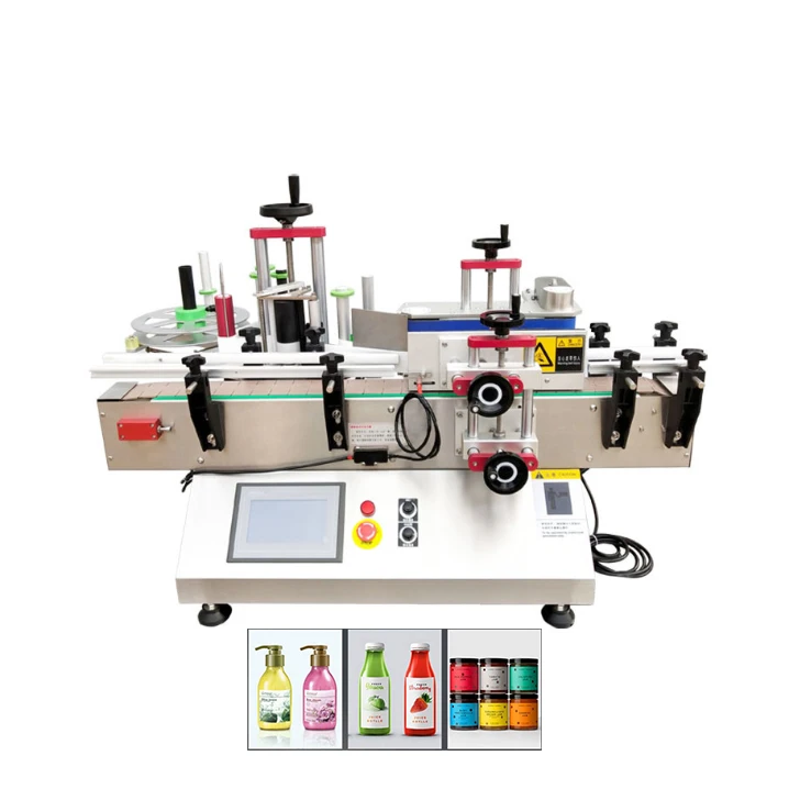 Tabletop automatic desktop applicator plastic jar glass round bottle labeling machine with self-adhesive paper label sticker