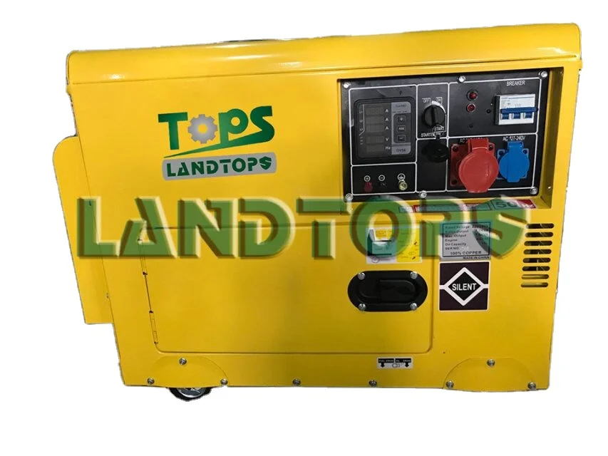 LANDTOP 8kw super silent portable 10kva diesel generator single phase 220V 5kw 6kw 7kw 15KW 50HZ