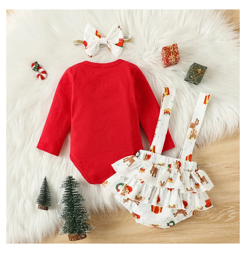 Christmas 2024 Baby Clothing Dress Costume Baby Girls 1st Birthday Puffy Dress Red Clothes Fashion Toddler Girls Clothes