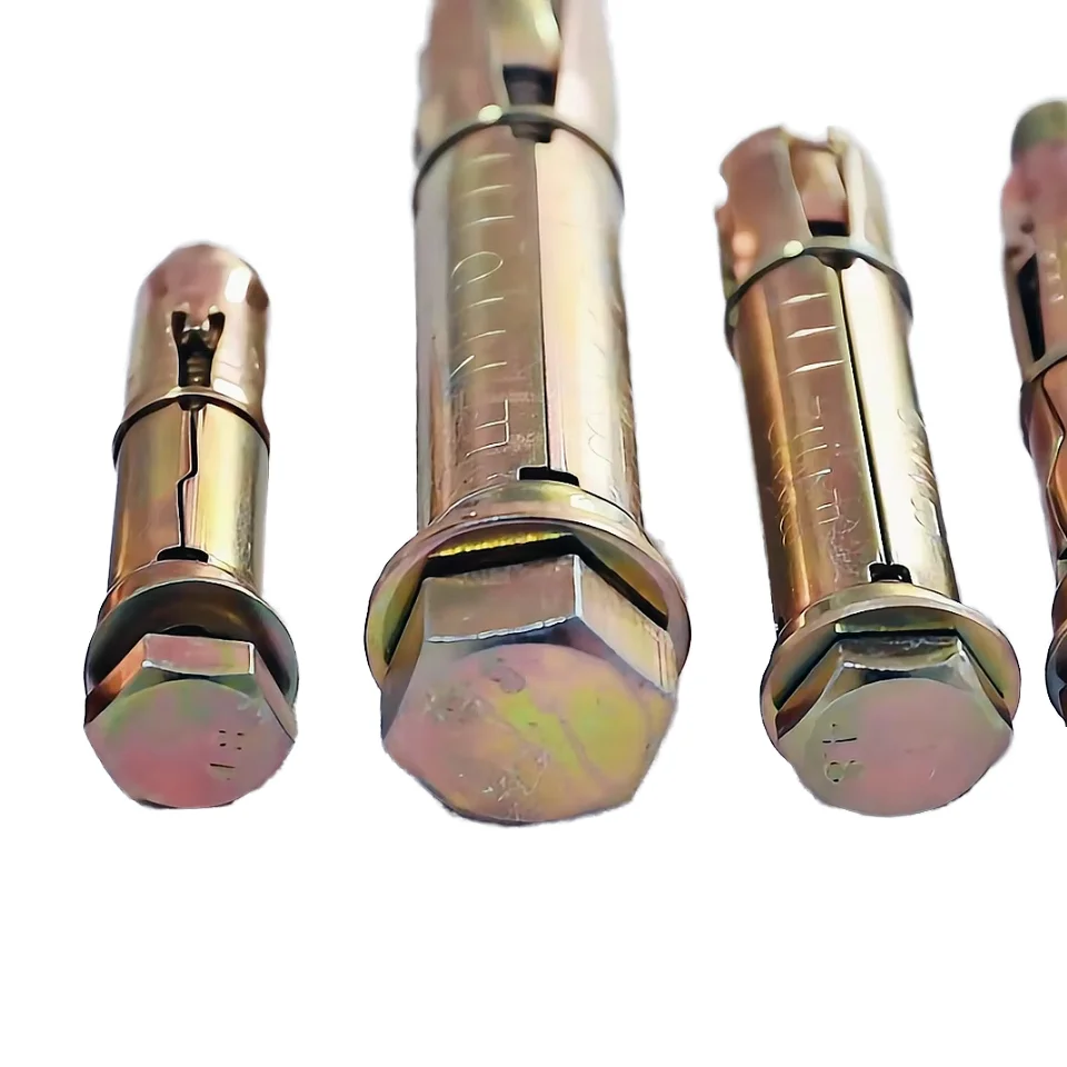 High Quality 3pcs 4pcs Shields Yellow Zinc Plated Fix Expansion Anchor Bolt