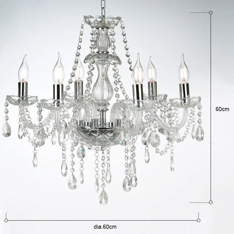 Modern Luxury Crystal Pendant Light European Living Room Bedroom Lamp Candle Lights For Home Crystal Chandeliers Lighting