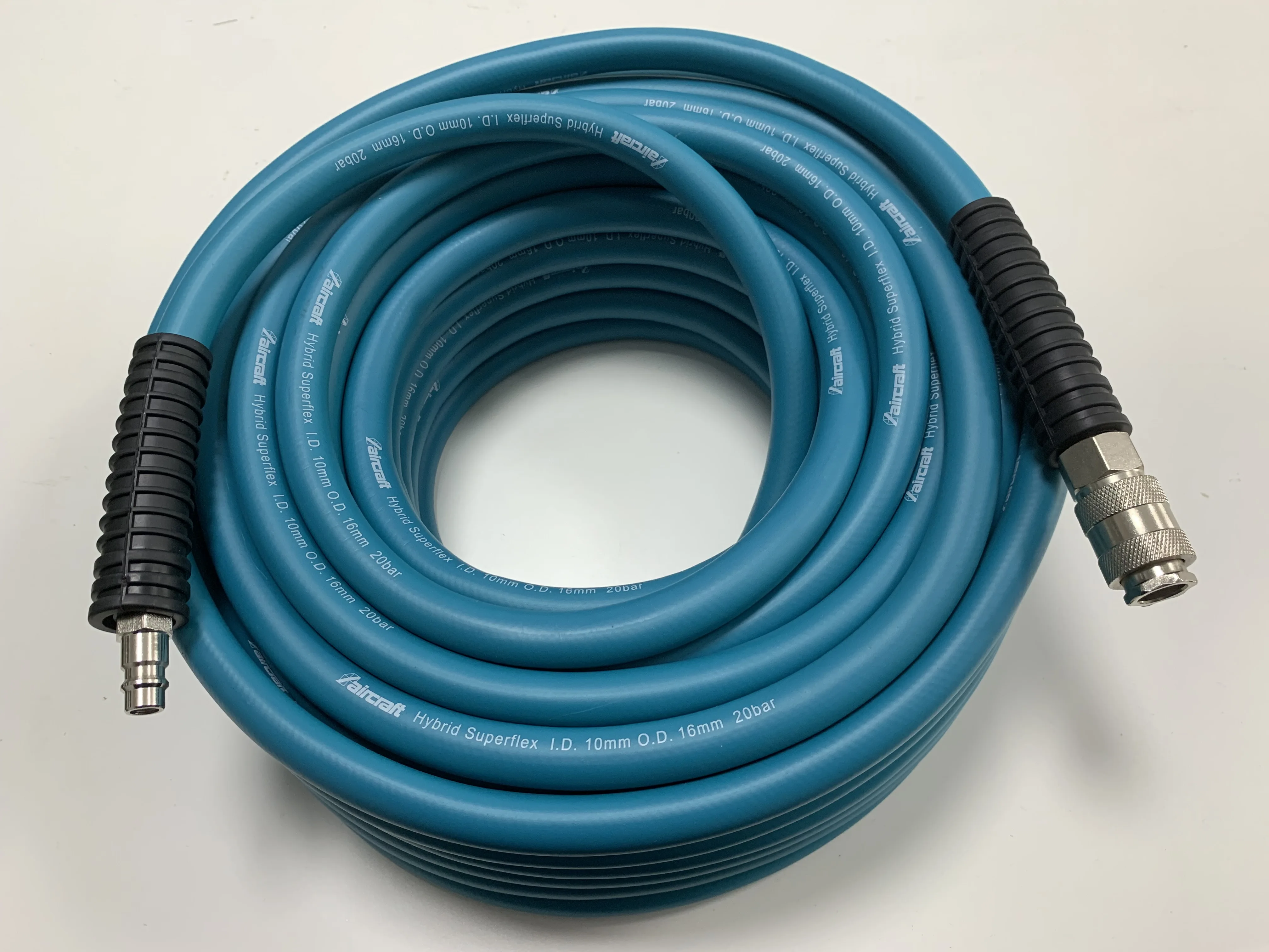 Air hose pipe fittings 8mm X 15m With Quick coupling rubber air hose colorful hybrid polymer air hose