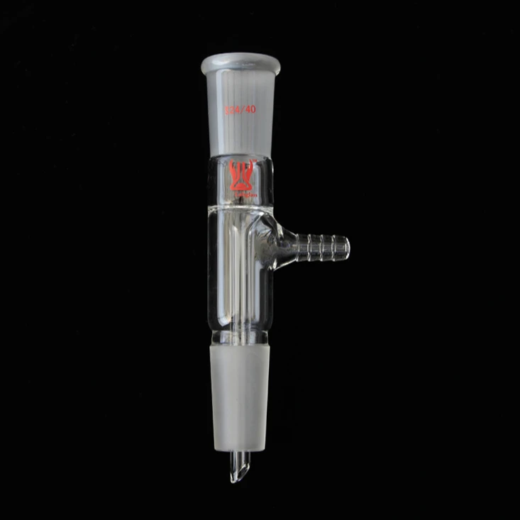 Glass Vacuum Take off Adapter Straight Joint 24/40, Vacuum Receiver Tube