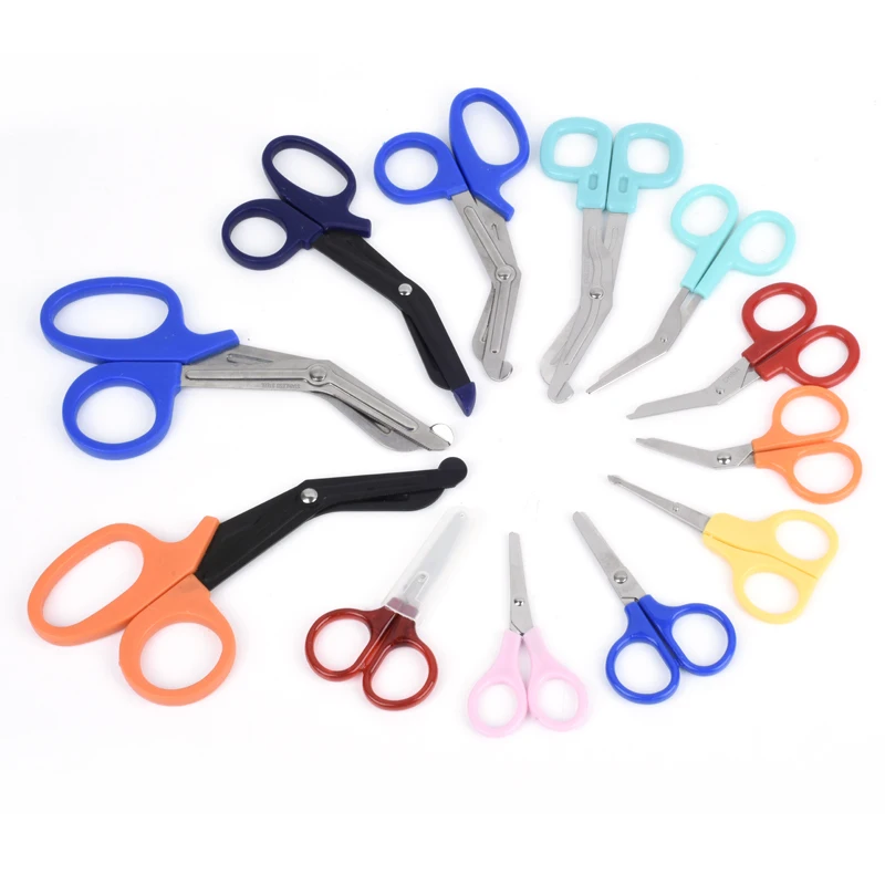 Hot Sale Portable Bandage Scissors Multi Color Medical Surgery Scissors Stainless Steel For Canvas Bandage Types Outdoor Kits