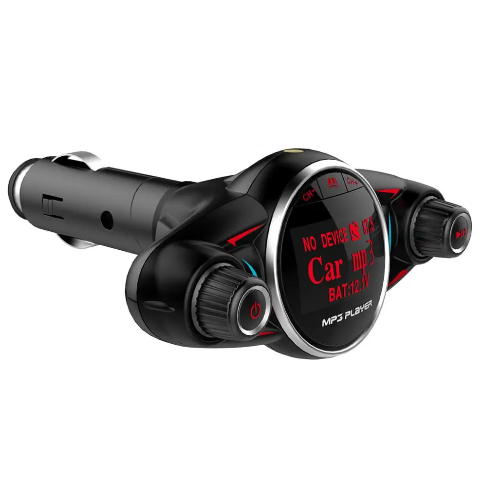 Автомобильный беспроводной MP3-плеер BT08, FM-трансмиттер, AUX аудио приемник, TF USB флеш-музыкальный плеер, комплект зарядного устройства с двумя USB-портами