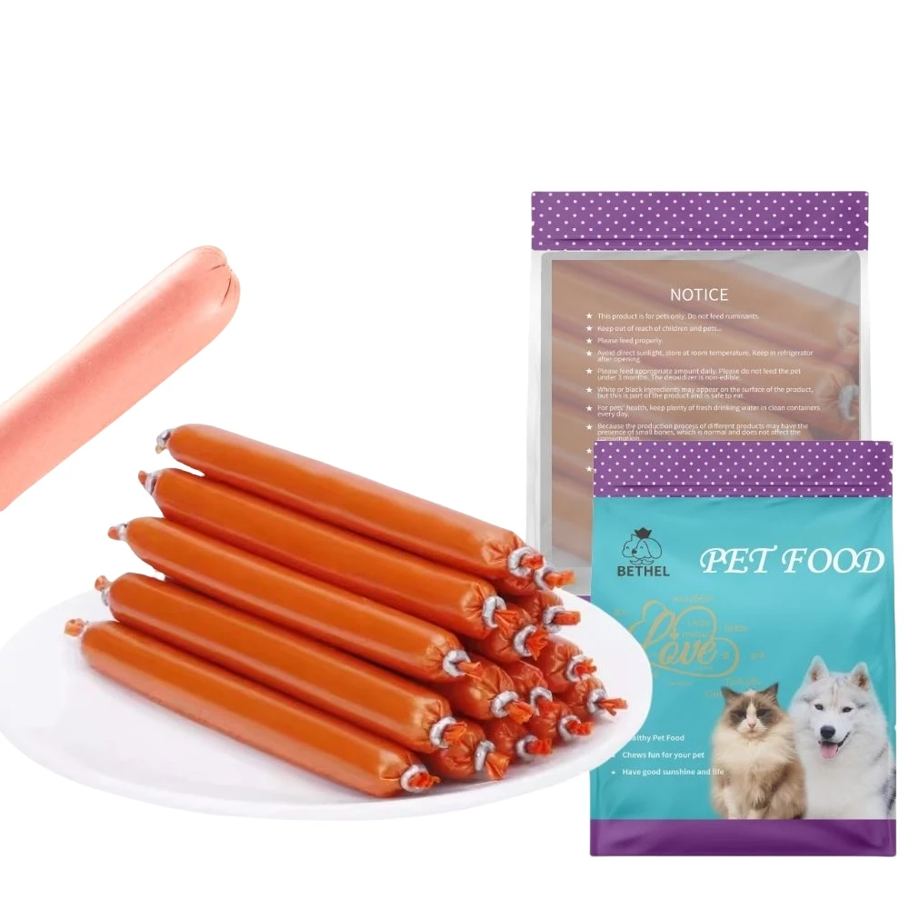 factory  High Protein Safety Dog Treats Snacks Pet Ham Sausage With High Nutrition Dog treats cat treats Chicken sausage
