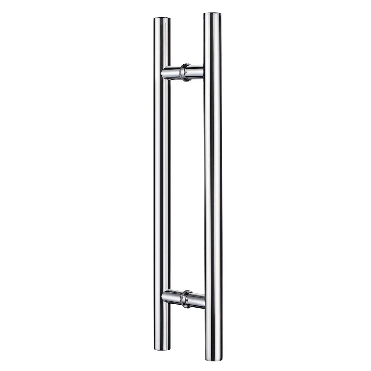 24 inches Commercial Grade-304 Stainless Steel Push Pull Door Handle Mirror Polished Chrome Finish Barn Glass Door Pull Handle