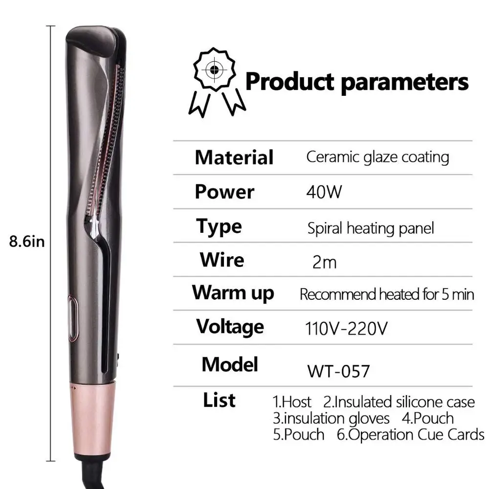 Digital Hot Air Professional Keratin Treatment Straightening Repair Ceramic Flat Iron Lady Introng Hair Straightener