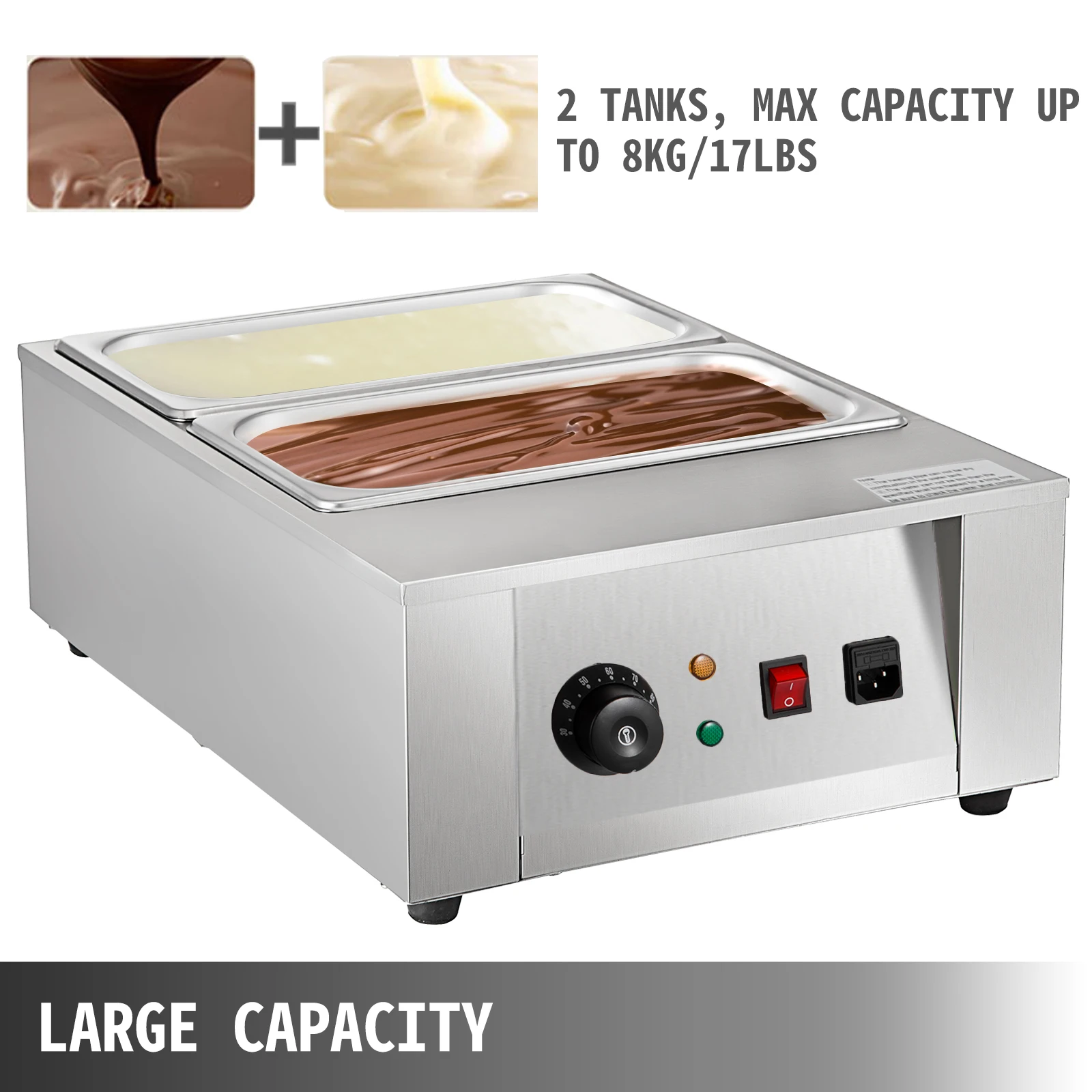 2 Tanks Chocolate Tempering Machine Best Electric Melting Equipment Commercial Chocolate Melter on sale