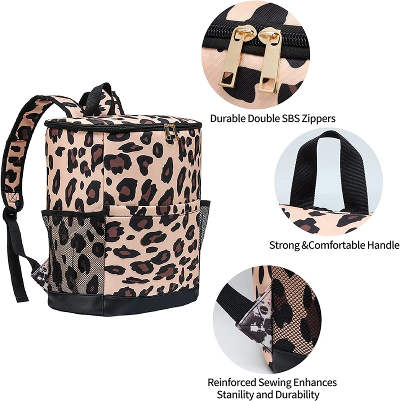 30 liter large women waterproof nylon lunch cooler backpack bag 24Can soft insulated hiking camping picnic backpack