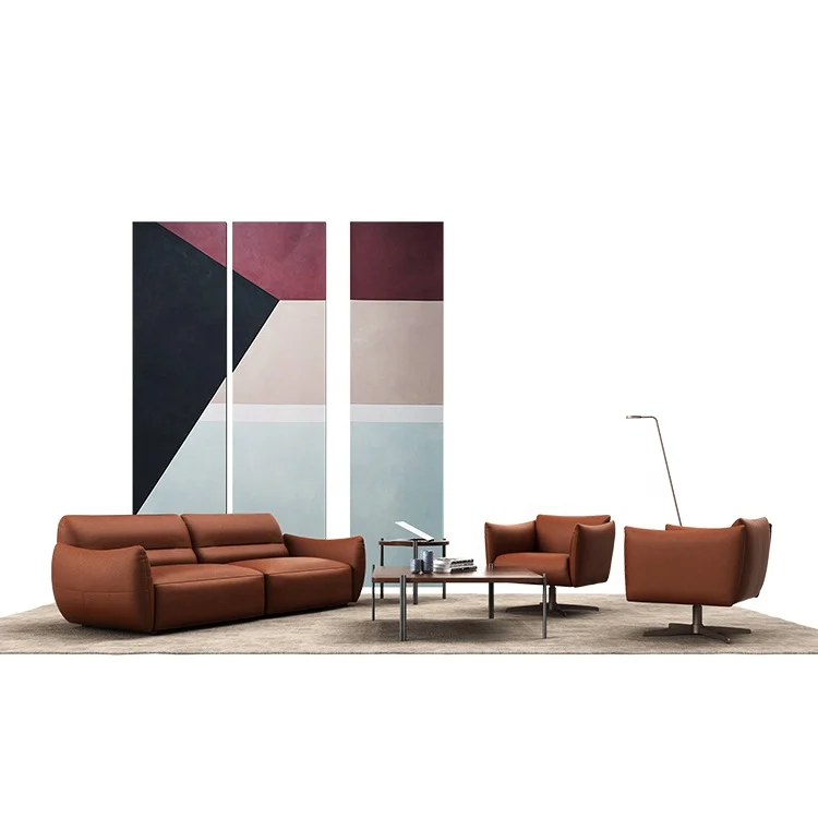 Новый современный роскошный кожаный диван-кровать для отдыха и