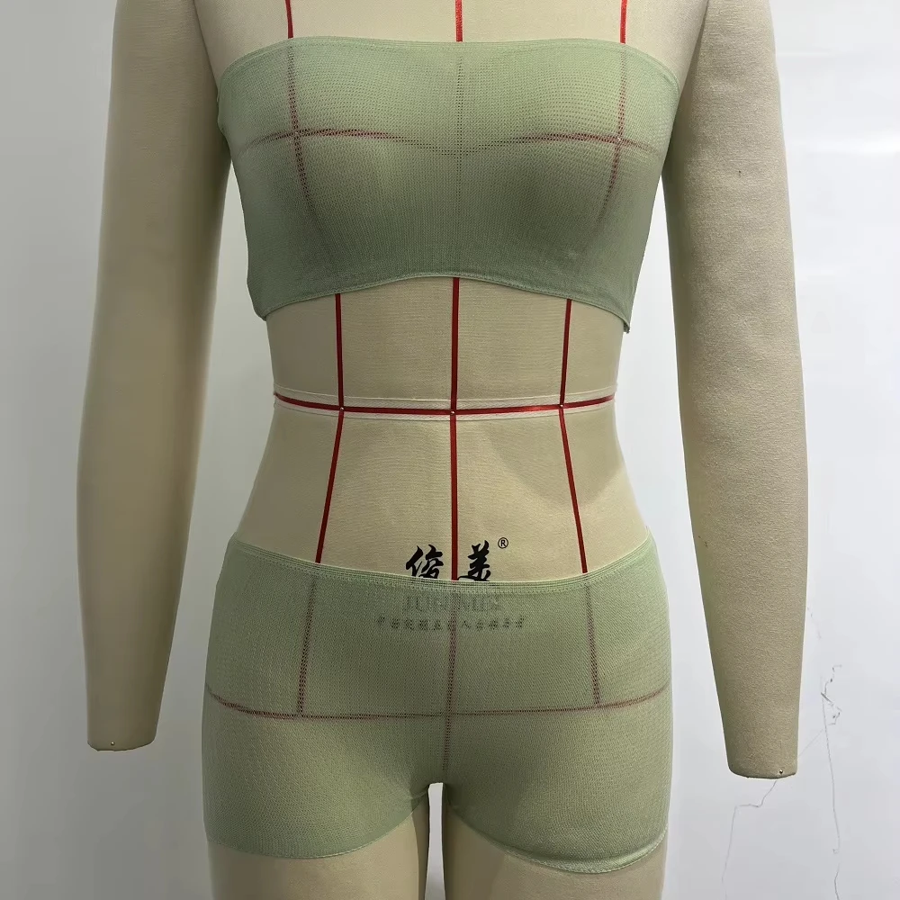Один комплект зеленый или черный цвет одноразовый нейлоновый сетчатый бюстгальтер и нижнее белье для спа красоты