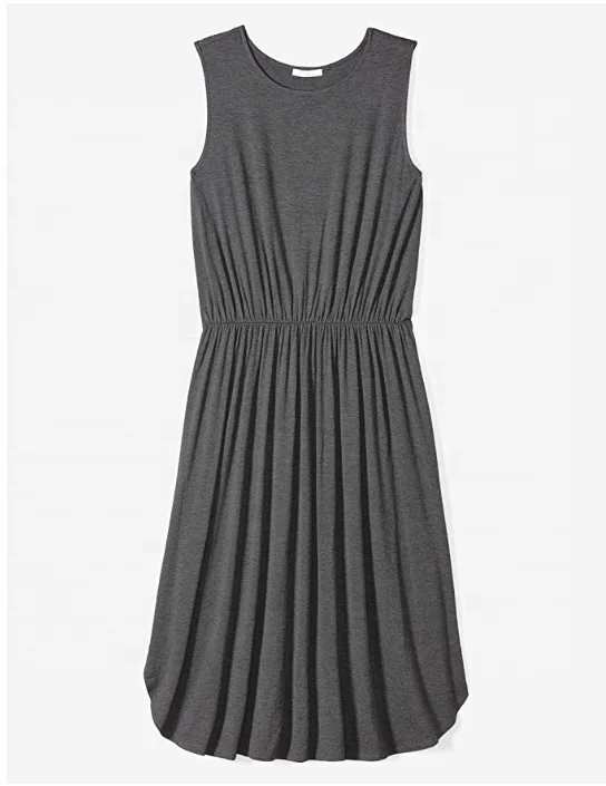 New Solid Color Bamboo Cotton Dress FREE SHIPPING Breathable Soft Fashion Casual Dresses Long Sleeve Tee Turndown Collar Simple