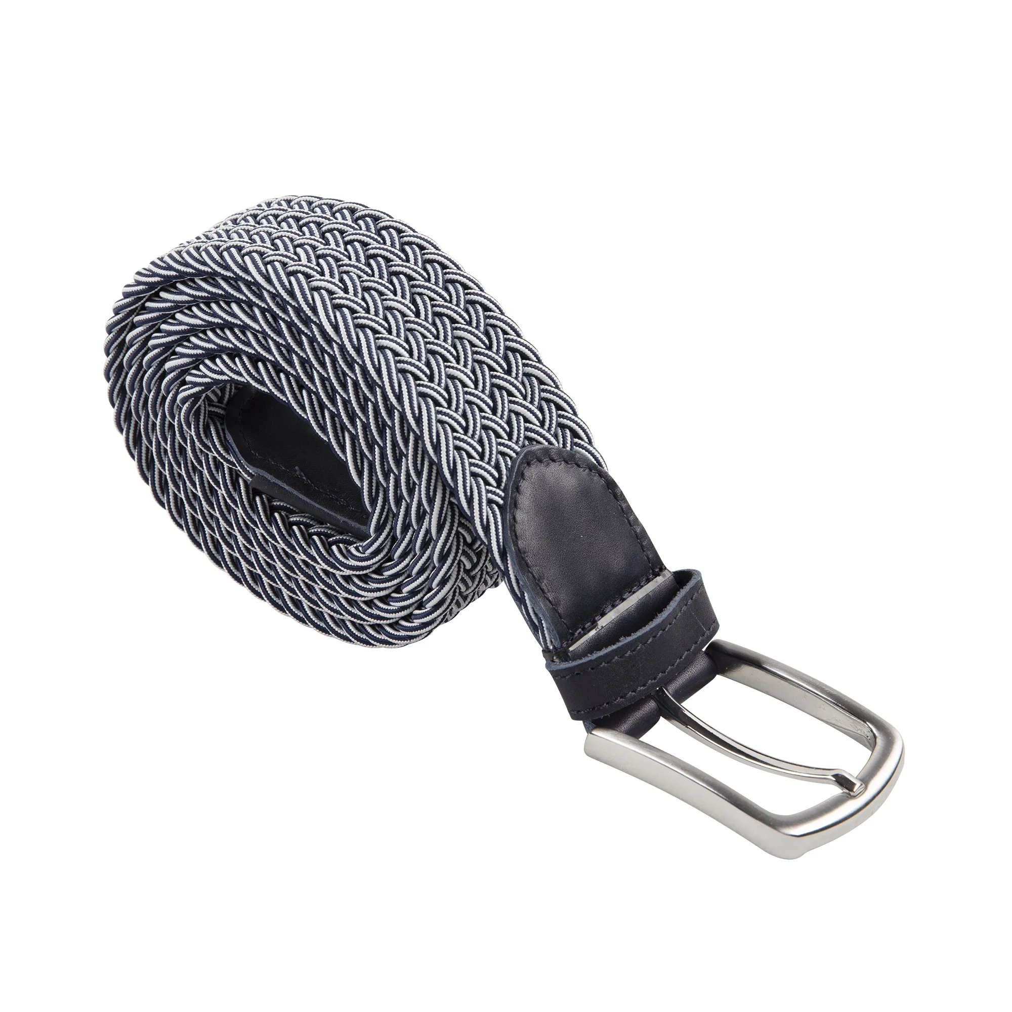 The Most Popular High Quality Custom Fabric Belt Casual Braided Elastic Mens Belts With Buckles Braided Belts