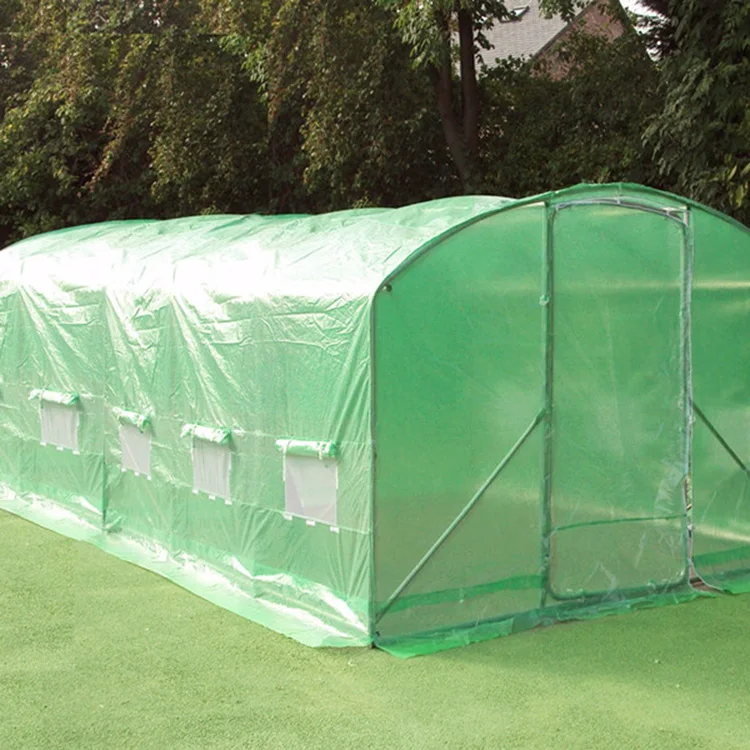 TLSP116 600cm(L) x350cm(W)x195cm(H) size other UV protected polytunnel garden greenhouse with metal door