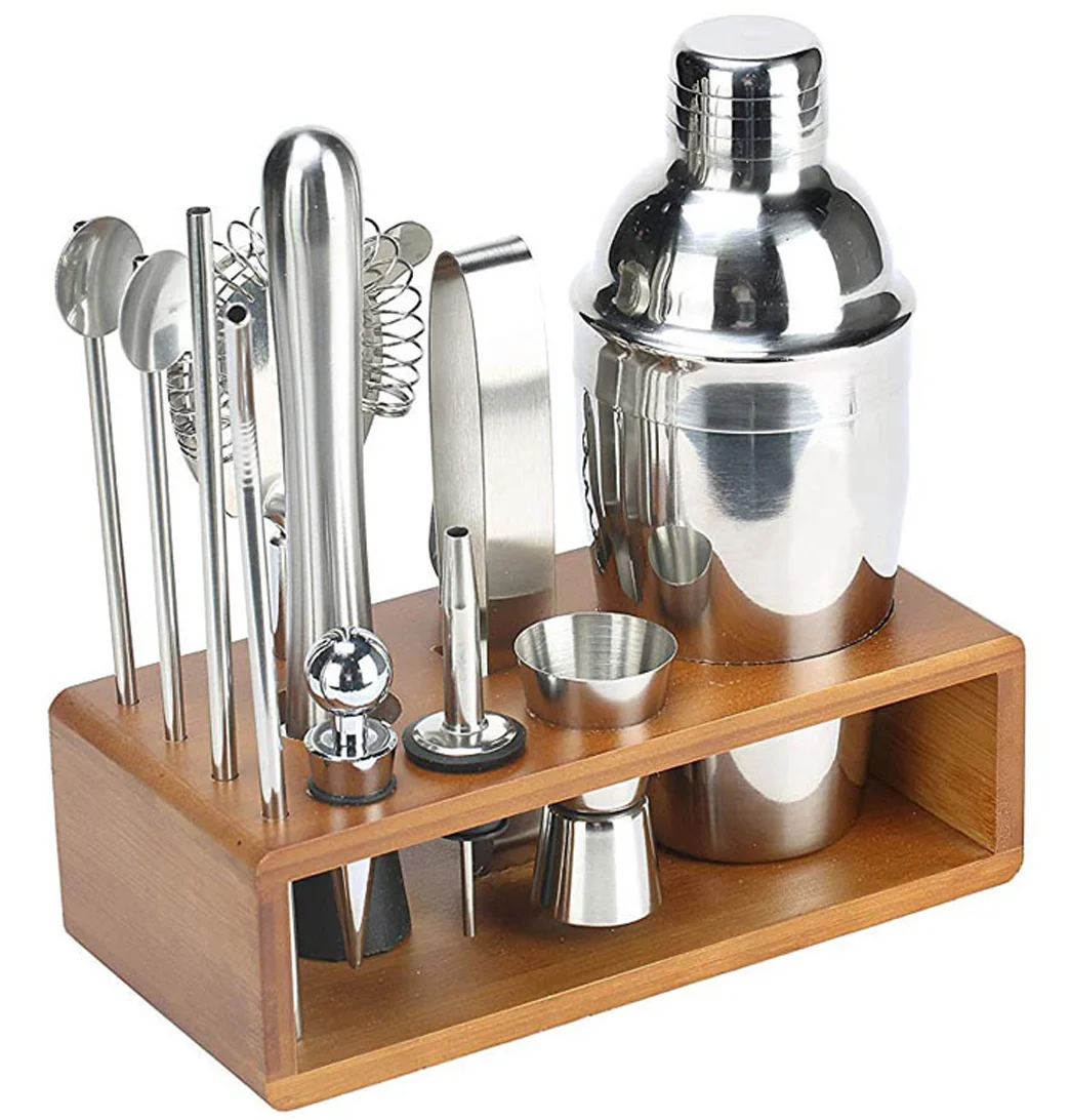 Camol Cocktail Shaker Set 13 Piece Bar Kit 550ml Stainless Steel Cocktail Shaker China Wholesale Custom Logo Cocktail Shaker Set
