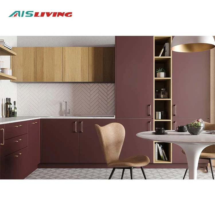 Custom North American Simple Design Classic Flat Pack Glossy High Quality Solid Maple Wood Modern White Shaker Kitchen Cabinets
