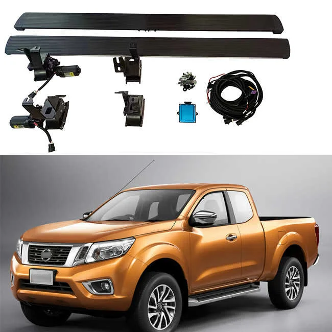 4x4 Pickup Accessories Np300 Side Steps Electric Running Board Black Powder Coated 100% Waterproof for Navara D40 D22 D20 NISSAN