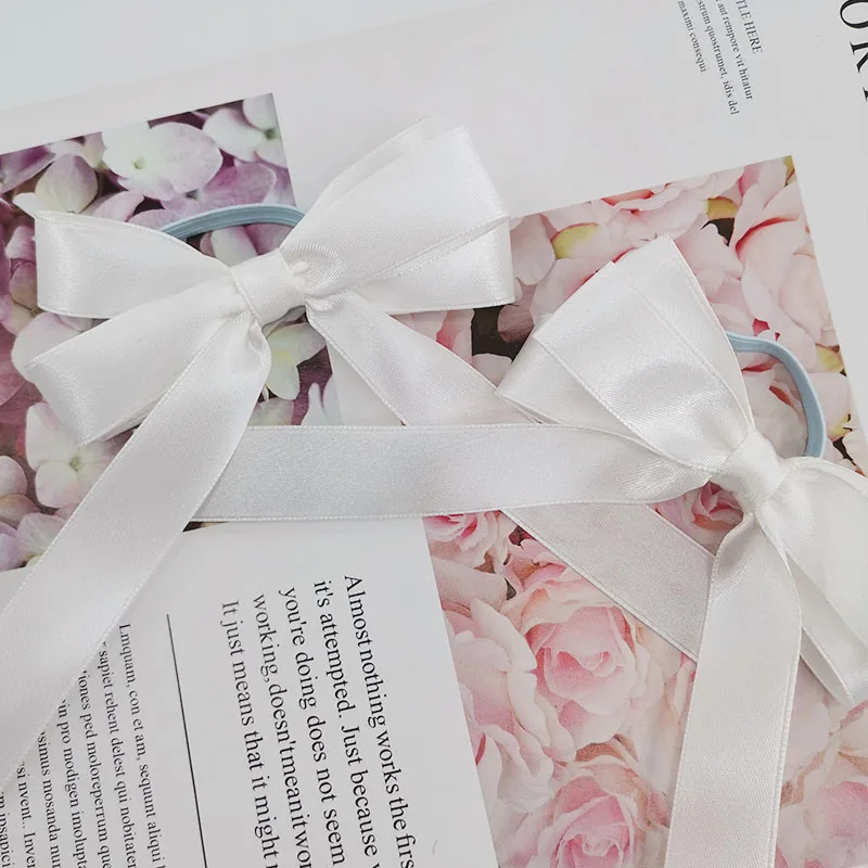 Satin Ribbon Bow DIY Crafts Gift Wrapping Sewing Red Bow Finished Gifts Decorative Ribbon Bow